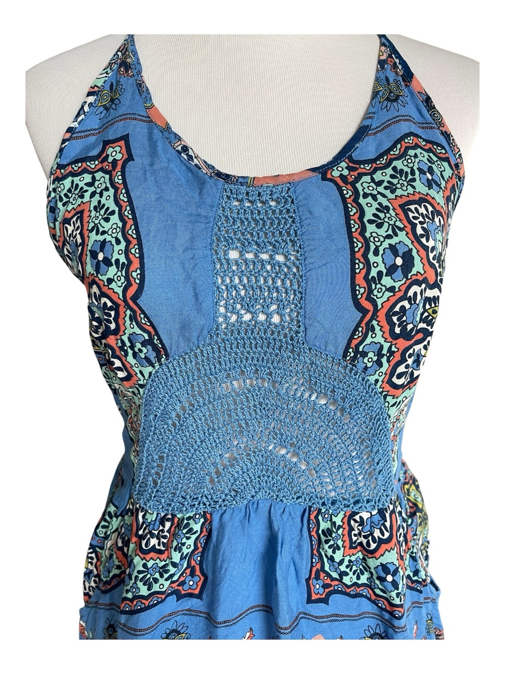 Roxy Dance to the Beat strappy crochet mini dress - Picture 4 of 9